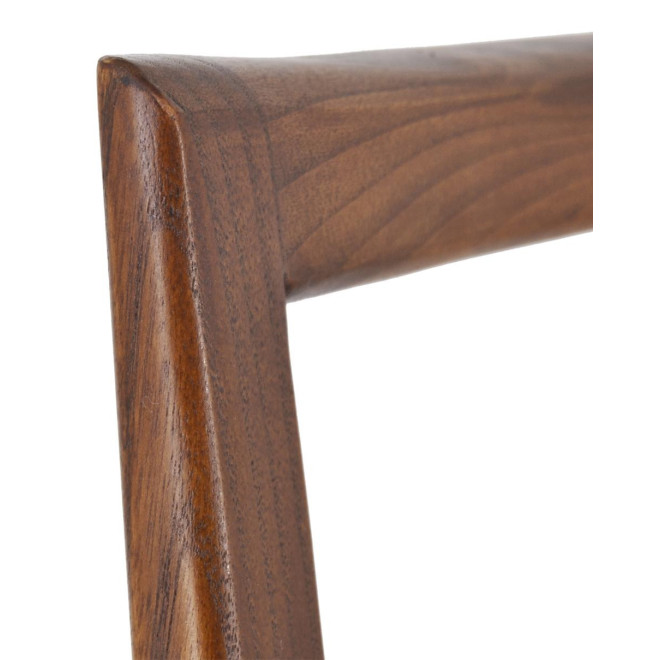 Chaise Bois Polyester Marron 48x47x95cm