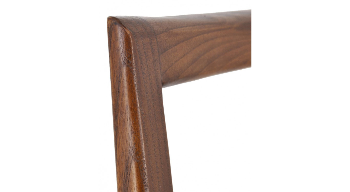 Chaise Bois Polyester Marron 48x47x95cm