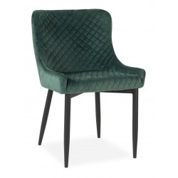 Stuhl Polyester Metall Grün 52x62x82cm