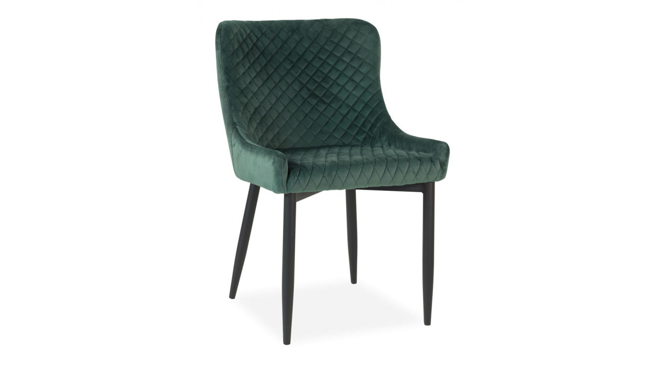 Stuhl Polyester Metall Grün 52x62x82cm