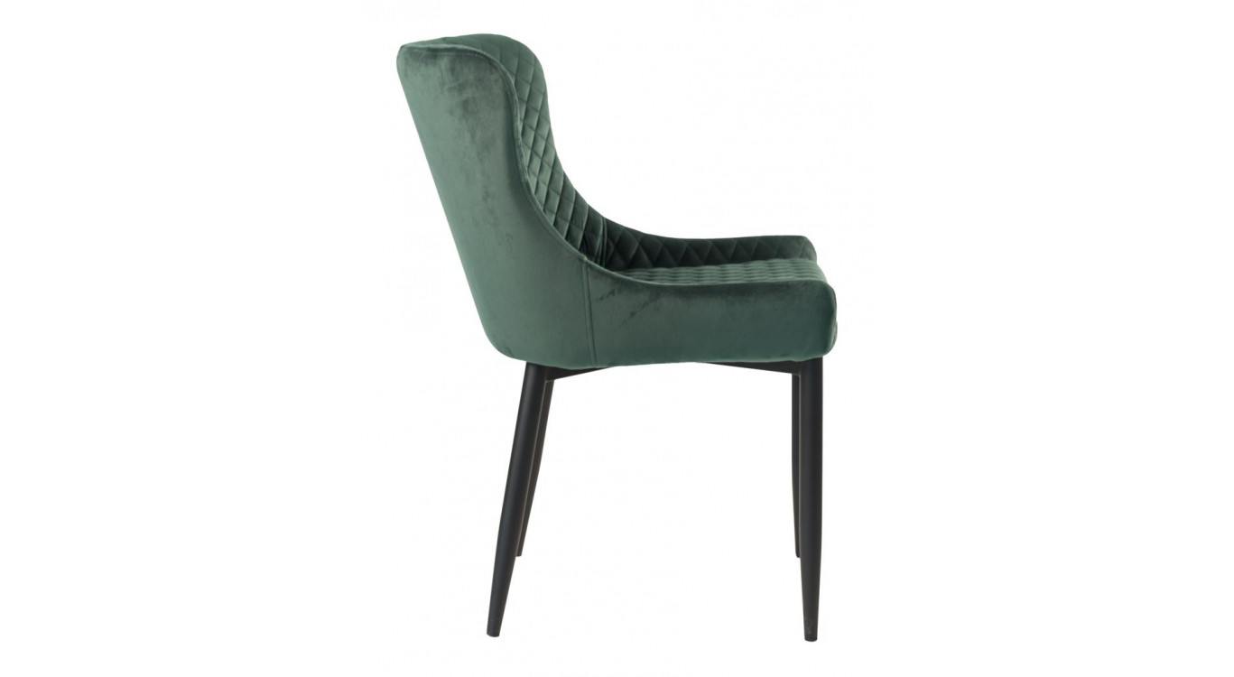 Stuhl Polyester Metall Grün 52x62x82cm