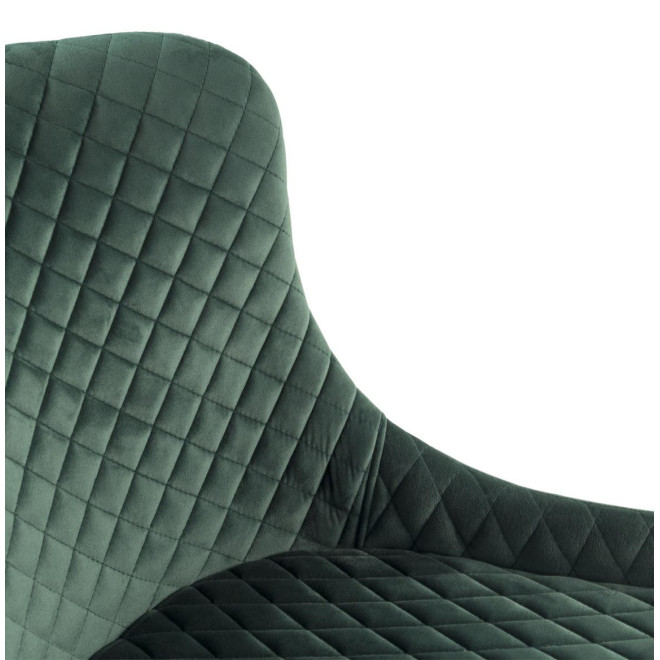 Chaise Polyester Métal Vert 52x62x82cm