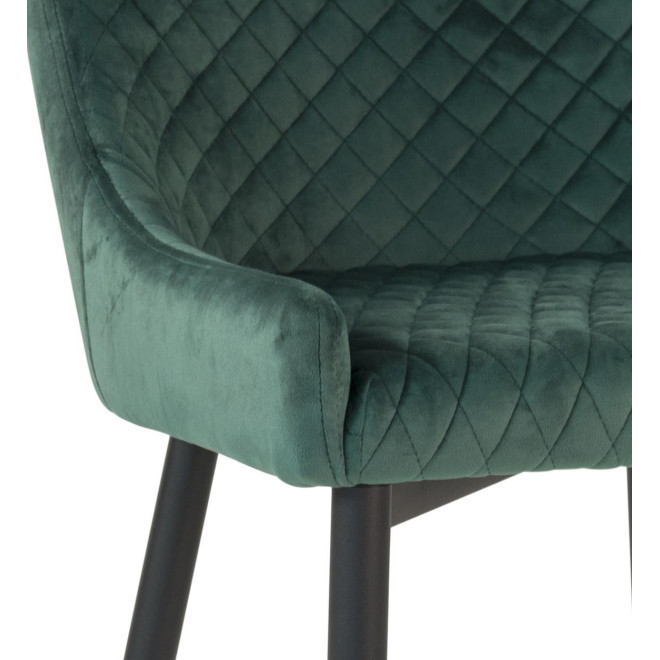 Stuhl Polyester Metall Grün 52x62x82cm