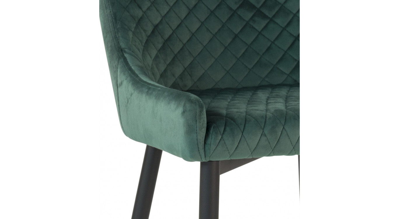Stuhl Polyester Metall Grün 52x62x82cm