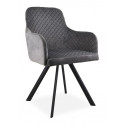 Sillón Poliéster Metal Gris 58x55x83cm