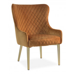 Sessel Polyester Metall Orange 70x63x86cm