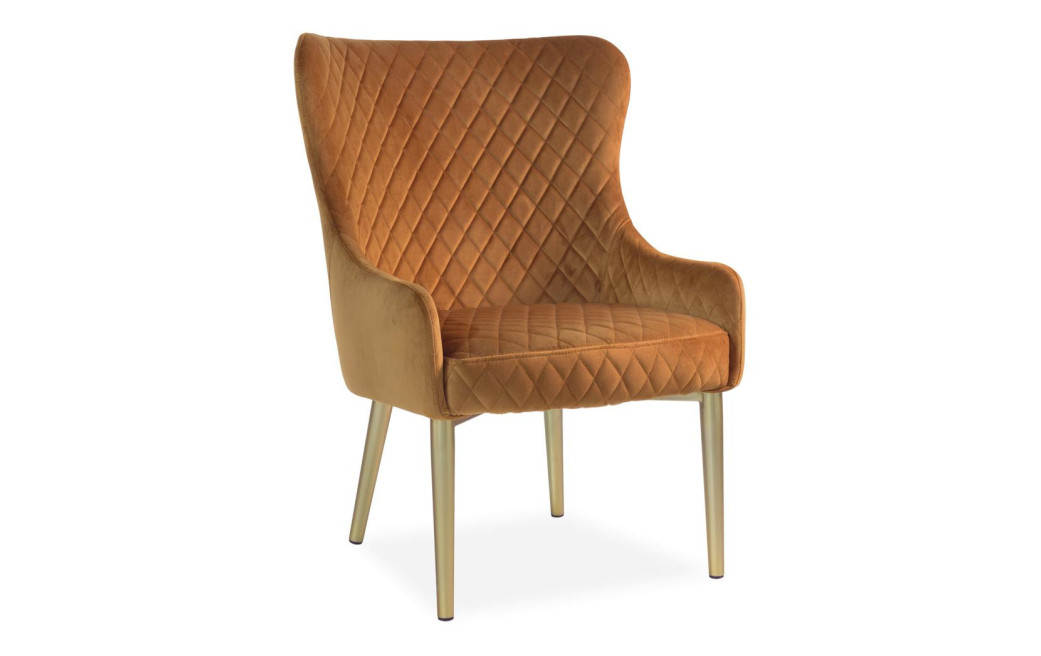 Sessel Polyester Metall Orange 70x63x86cm