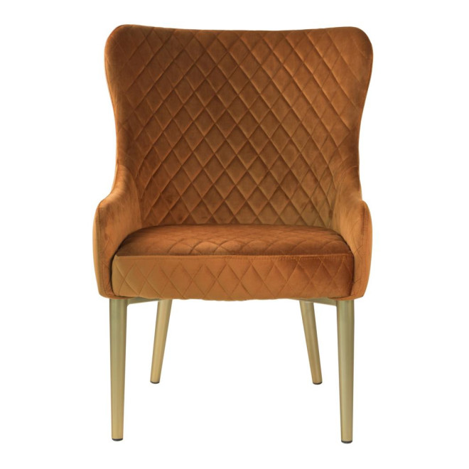 Fauteuil Polyester Métal Orange 70x63x86cm