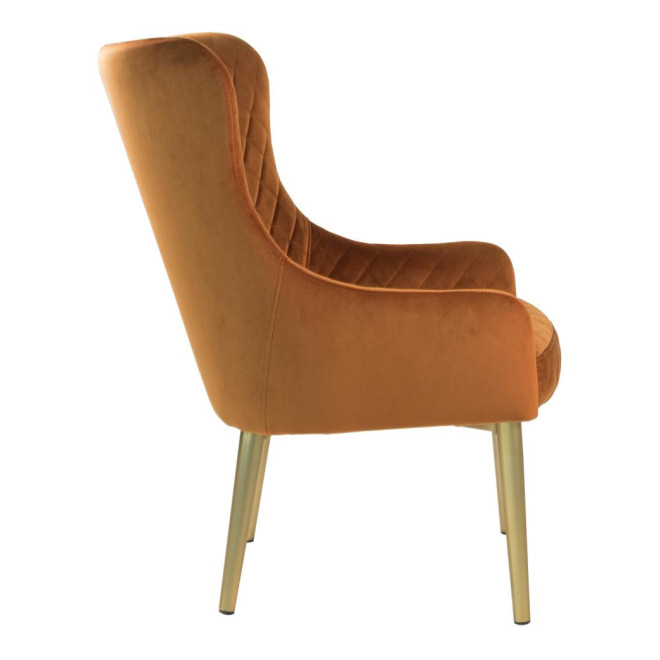 Sessel Polyester Metall Orange 70x63x86cm