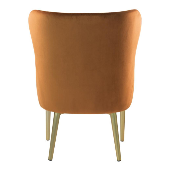 Fauteuil Polyester Métal Orange 70x63x86cm