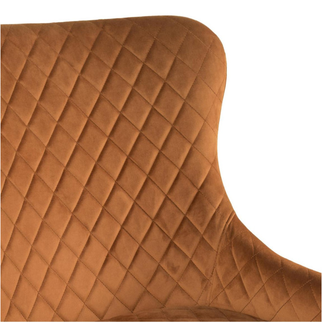 Fauteuil Polyester Métal Orange 70x63x86cm