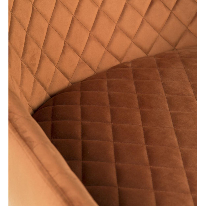 Fauteuil Polyester Métal Orange 70x63x86cm