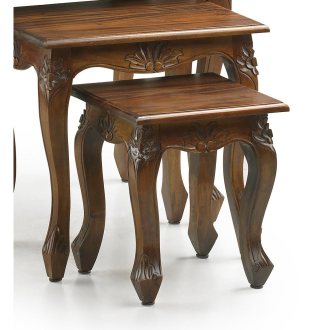 Lot De 3 Sellettes Bois Marron 60x45x55cm