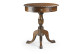 Console Ronde 2 Tiroirs Bois Bronze Marron 60x60x70cm