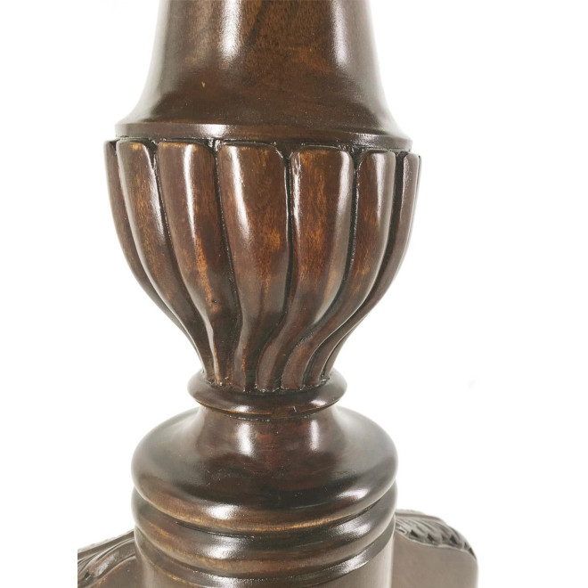 Console Ronde 2 Tiroirs Bois Bronze Marron 60x60x70cm