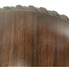 Console Ronde 2 Tiroirs Bois Bronze Marron 60x60x70cm