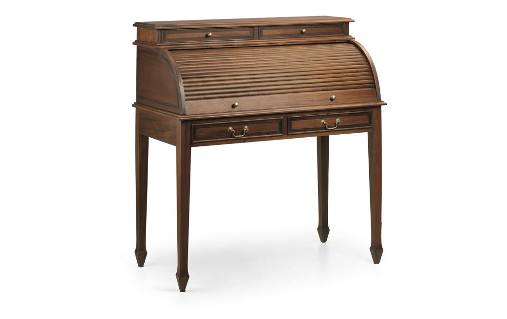 Bureau 10 Tiroirs Bois Bronze Marron 103x57x115cm