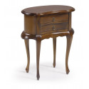 Bedside Table 2 Drawers Wood Bronze Brown 50x30x60cm