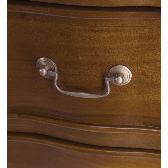 Kommode mit 2 Schubladen Holz Bronze Braun 90x44x77cm