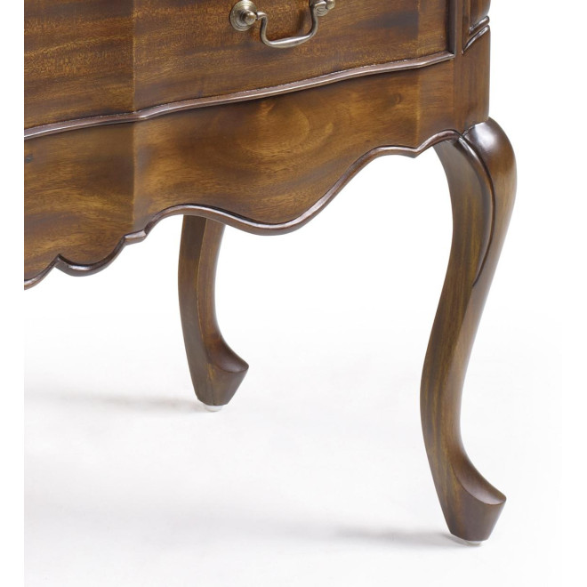 Commode 2 Tiroirs Bois Bronze Marron 90x44x77cm