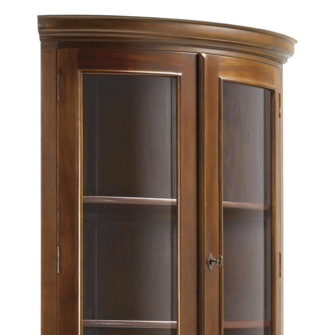 Vaisselier 1 Tiroir Bois Bronze Marron 50x50x190cm