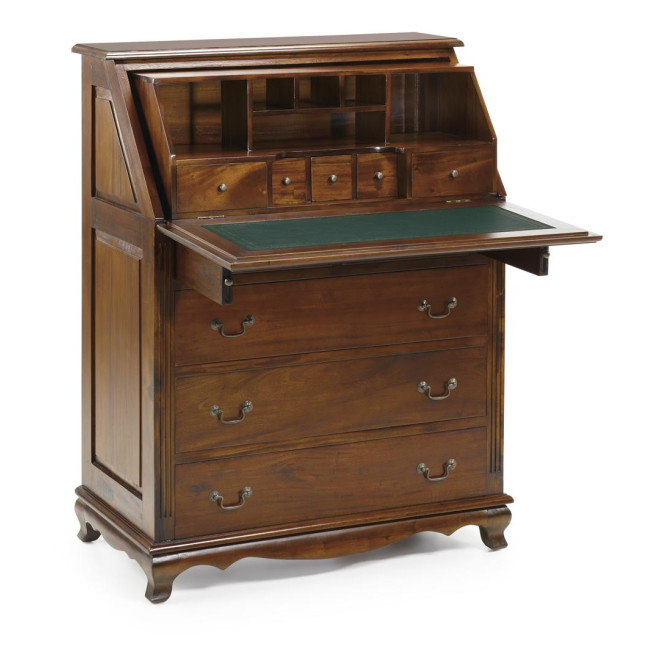 Kommode mit 8 Schubladen Holz Bronze Braun 90x48x113cm