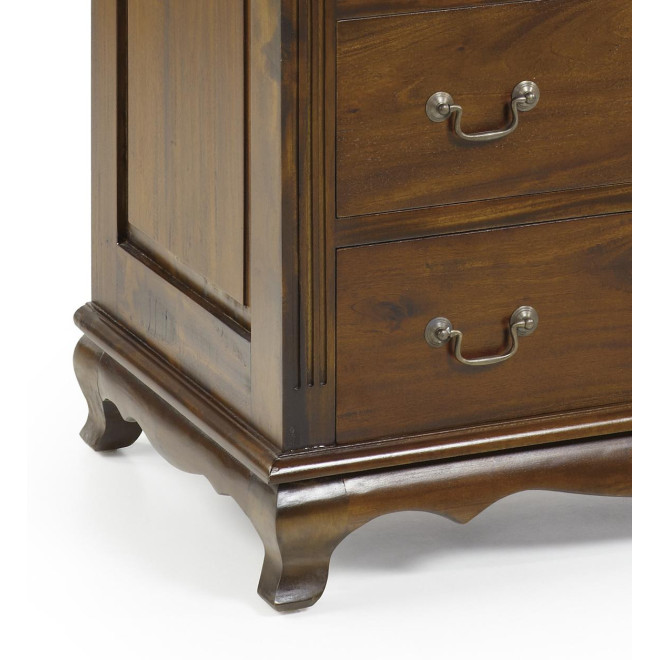 Kommode mit 8 Schubladen Holz Bronze Braun 90x48x113cm