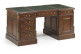 Scrivania in legno a 6 cassetti Bronze Brown 160x80x80cm