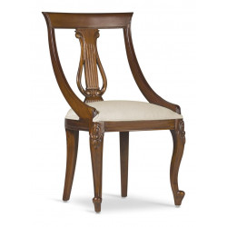Stuhl Holz Polyester Braun 50x47x90cm