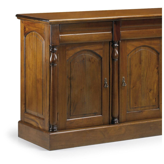 Bahut 3 Tiroirs Bois Bronze Marron 170x50x95cm
