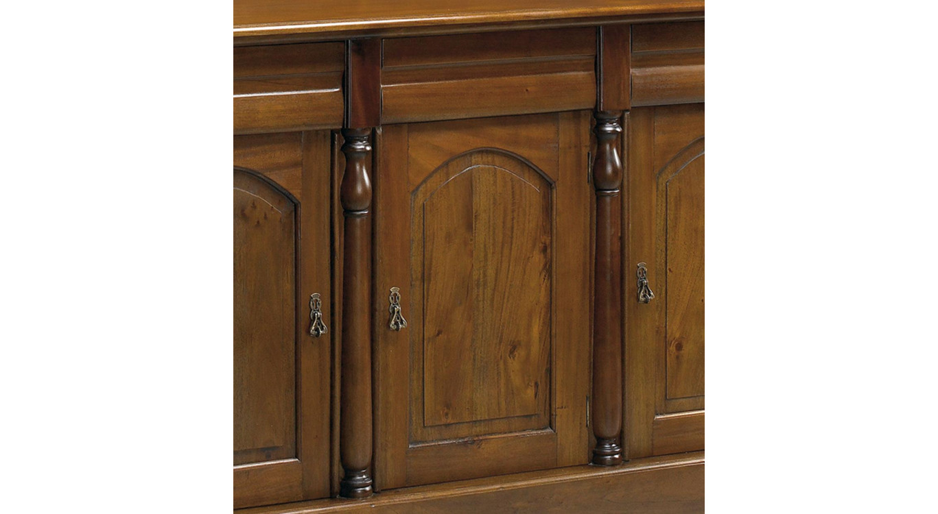 Truhe mit 3 Schubladen Holz Bronze Braun 170x50x95cm