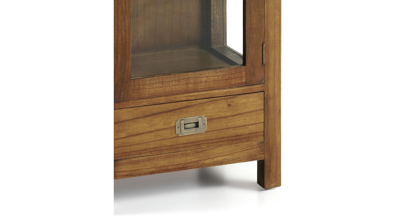 Vaisselier 1 Tiroir Bois Bronze Marron 50x30x100cm
