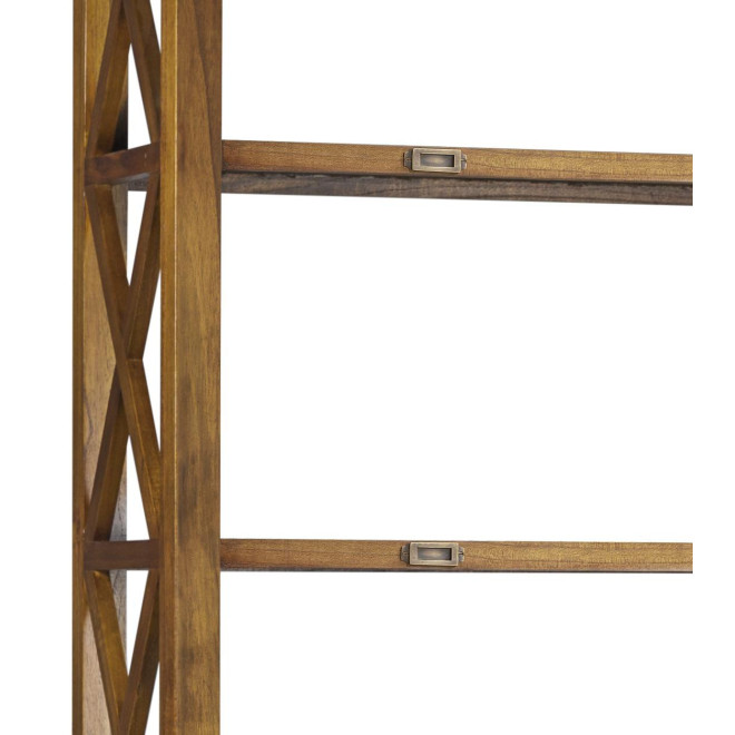 Bibliothèque 2 Tirois Bois Bronze Marron 100x35x190cm