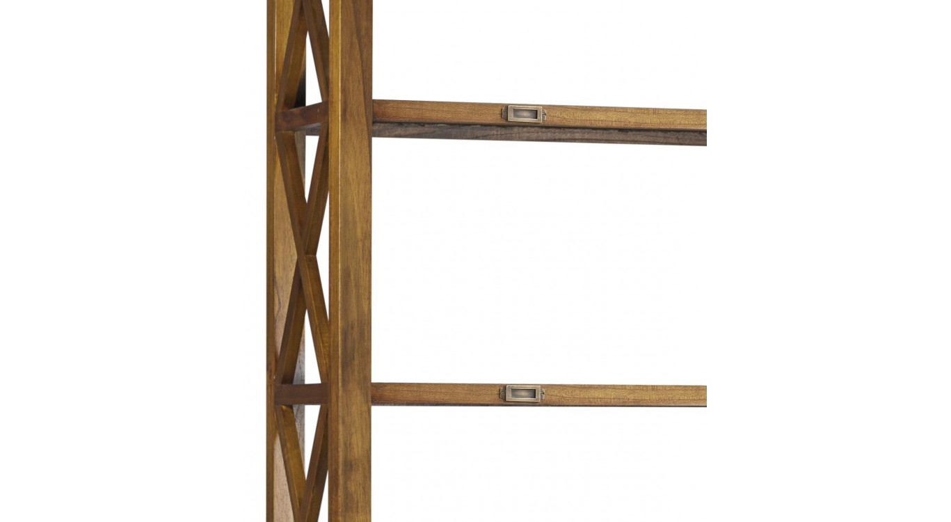 Bibliothèque 2 Tirois Bois Bronze Marron 100x35x190cm