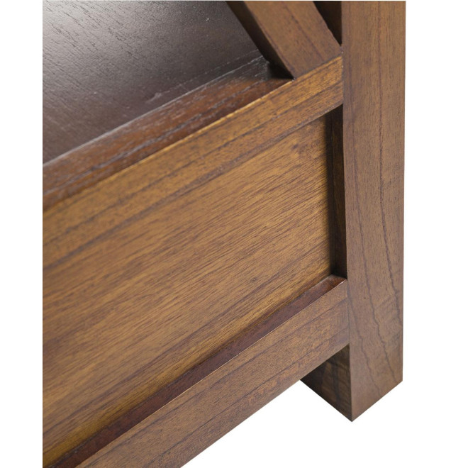 Bibliothèque 2 Tirois Bois Bronze Marron 100x35x190cm