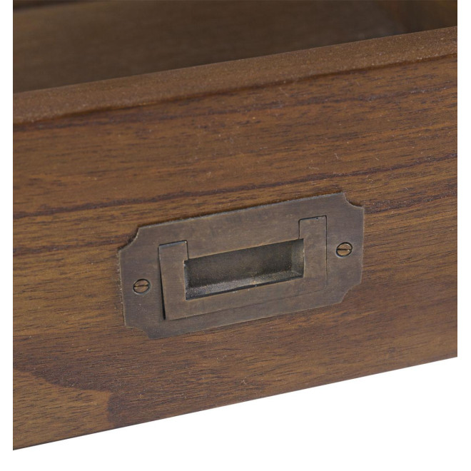 Bibliothèque 2 Tirois Bois Bronze Marron 100x35x190cm