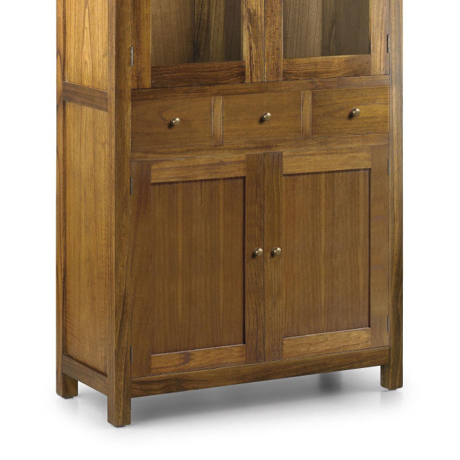 Vaisselier 3 Tiroirs Bois Bronze Marron 90x40x190cm