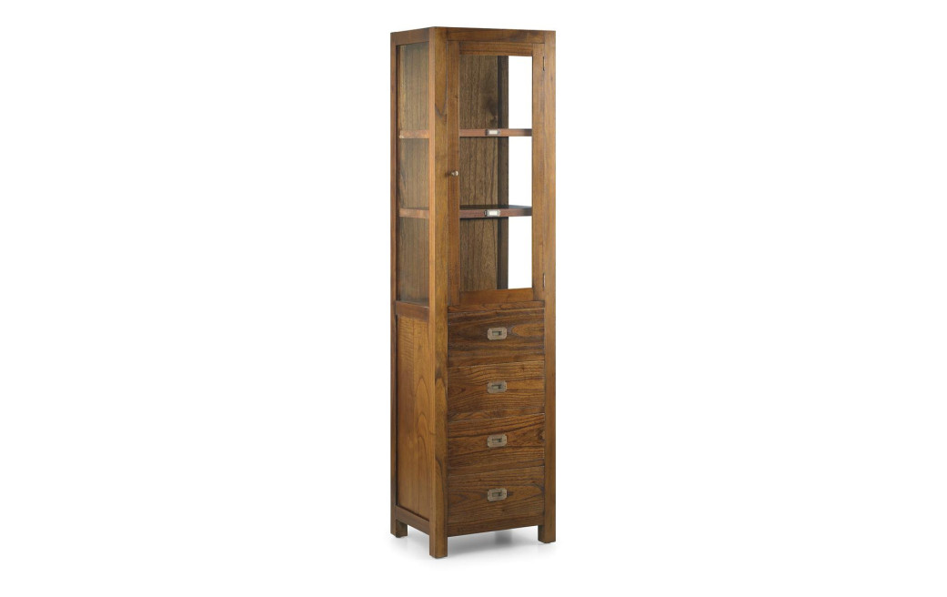 Vaisselier 4 Tiroirs Bois Bronze Marron 50x40x190cm