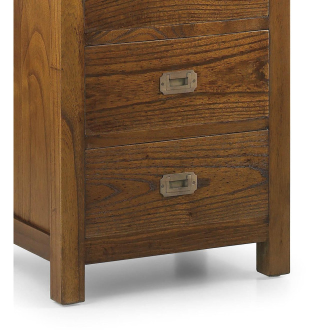 Vaisselier 4 Tiroirs Bois Bronze Marron 50x40x190cm