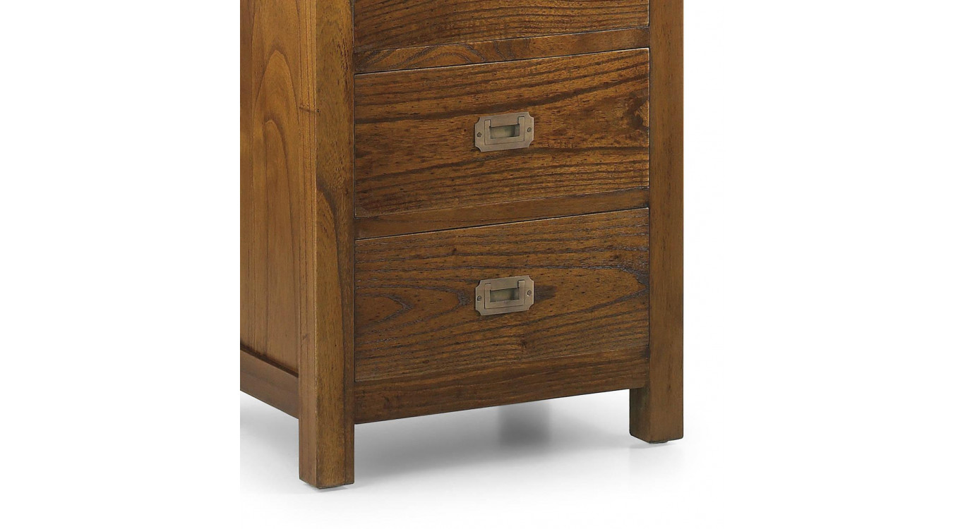 Vaisselier 4 Tiroirs Bois Bronze Marron 50x40x190cm
