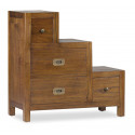 Staircase Unit 4 Drawers Wood Bronze Brown 70x35x70cm