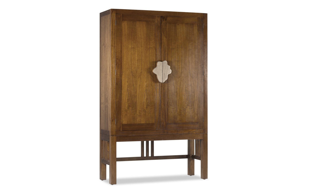 Buffet 7 Tiroirs Bois Bronze Marron 120x40x180cm