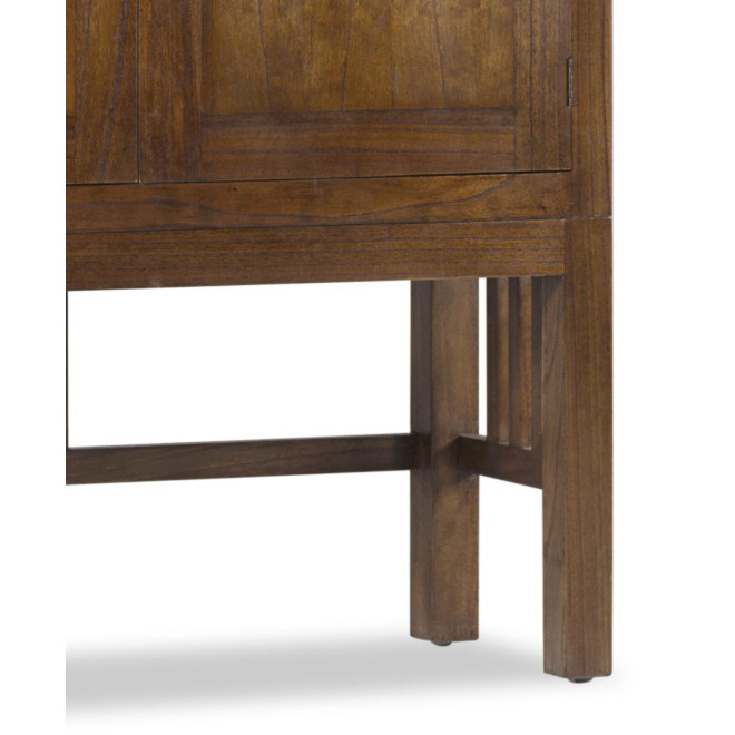 Buffet 7 Tiroirs Bois Bronze Marron 120x40x180cm