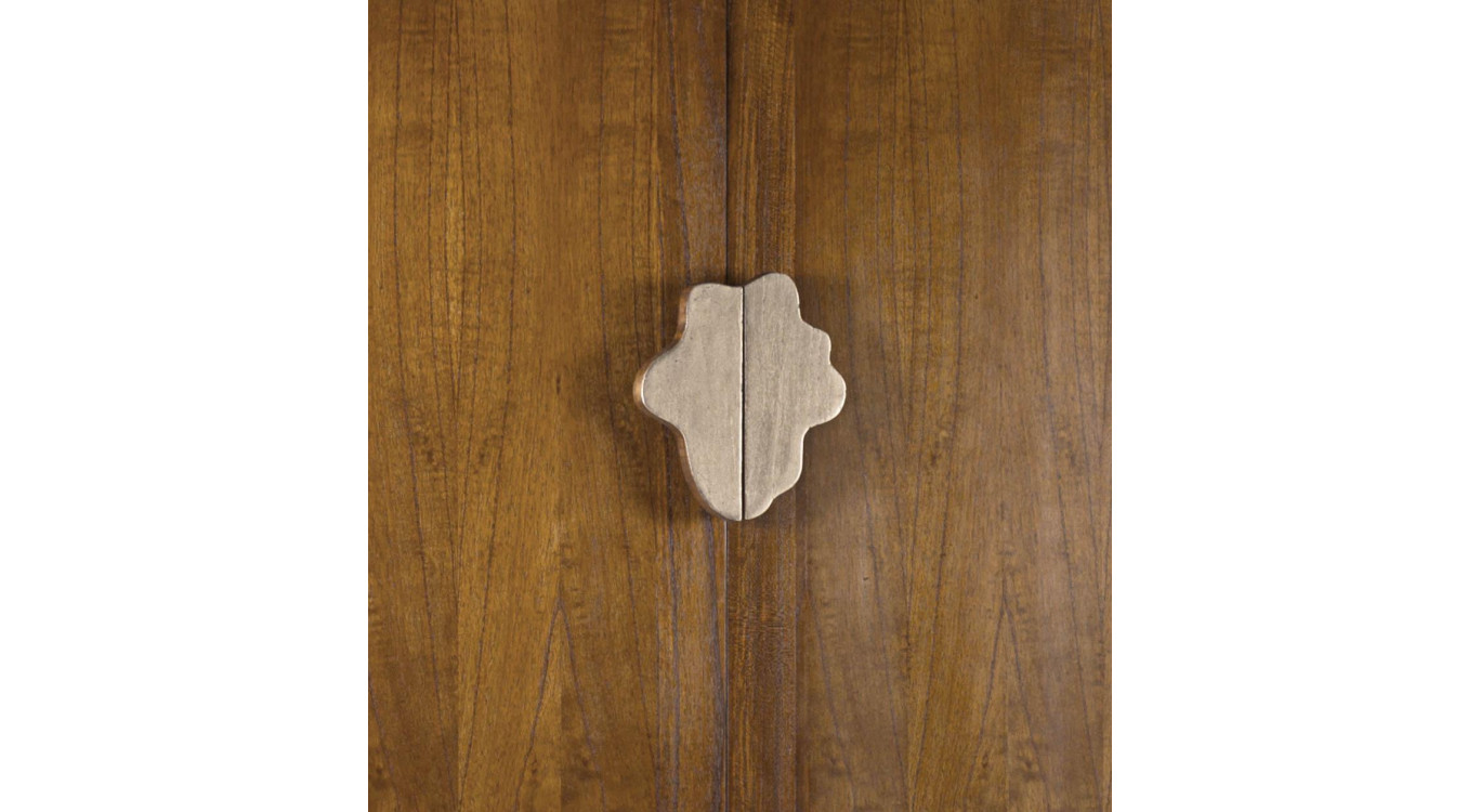 Buffet 7 Tiroirs Bois Bronze Marron 120x40x180cm