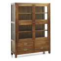 Cassettiera 4 cassetti in legno marrone bronzo 115x40x155cm