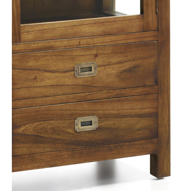 Vaisselier 4 Tiroirs Bois Bronze Marron 115x40x155cm