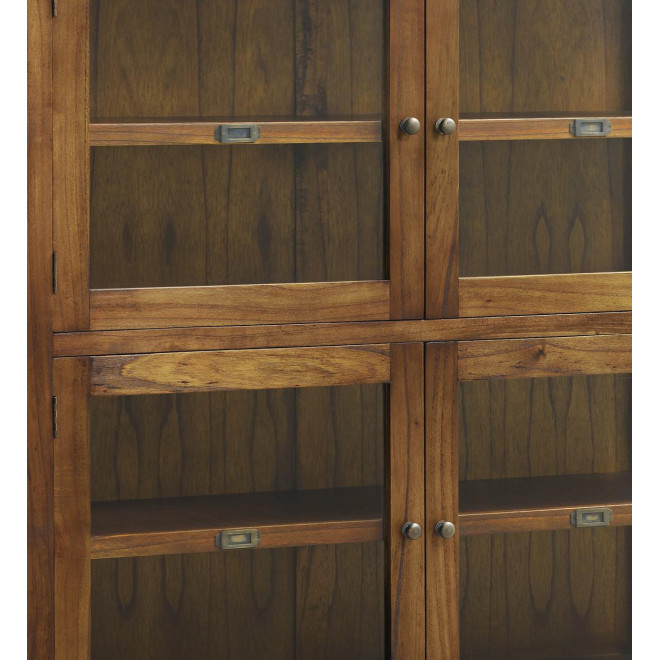 Vaisselier 4 Tiroirs Bois Bronze Marron 115x40x155cm