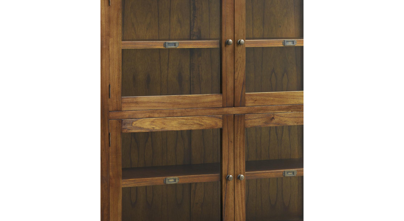 Vaisselier 4 Tiroirs Bois Bronze Marron 115x40x155cm