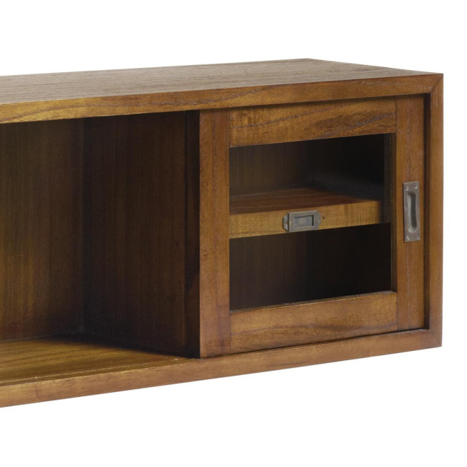 Bibliothèque Bois Bronze Marron 120x25x35cm