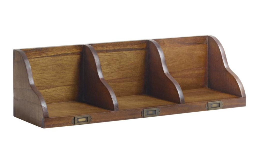 Etagère Bois Bronze Marron 70x20x20cm